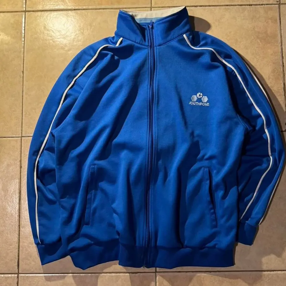 Y2k vintage southpole blue Zip up Sweater Size XL in mens
